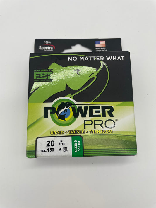 Power Pro Braided Line 20lb Moss Green 150 Yards