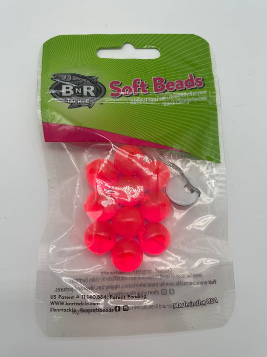 BNR Tackle 14mm Red Soft Beads
